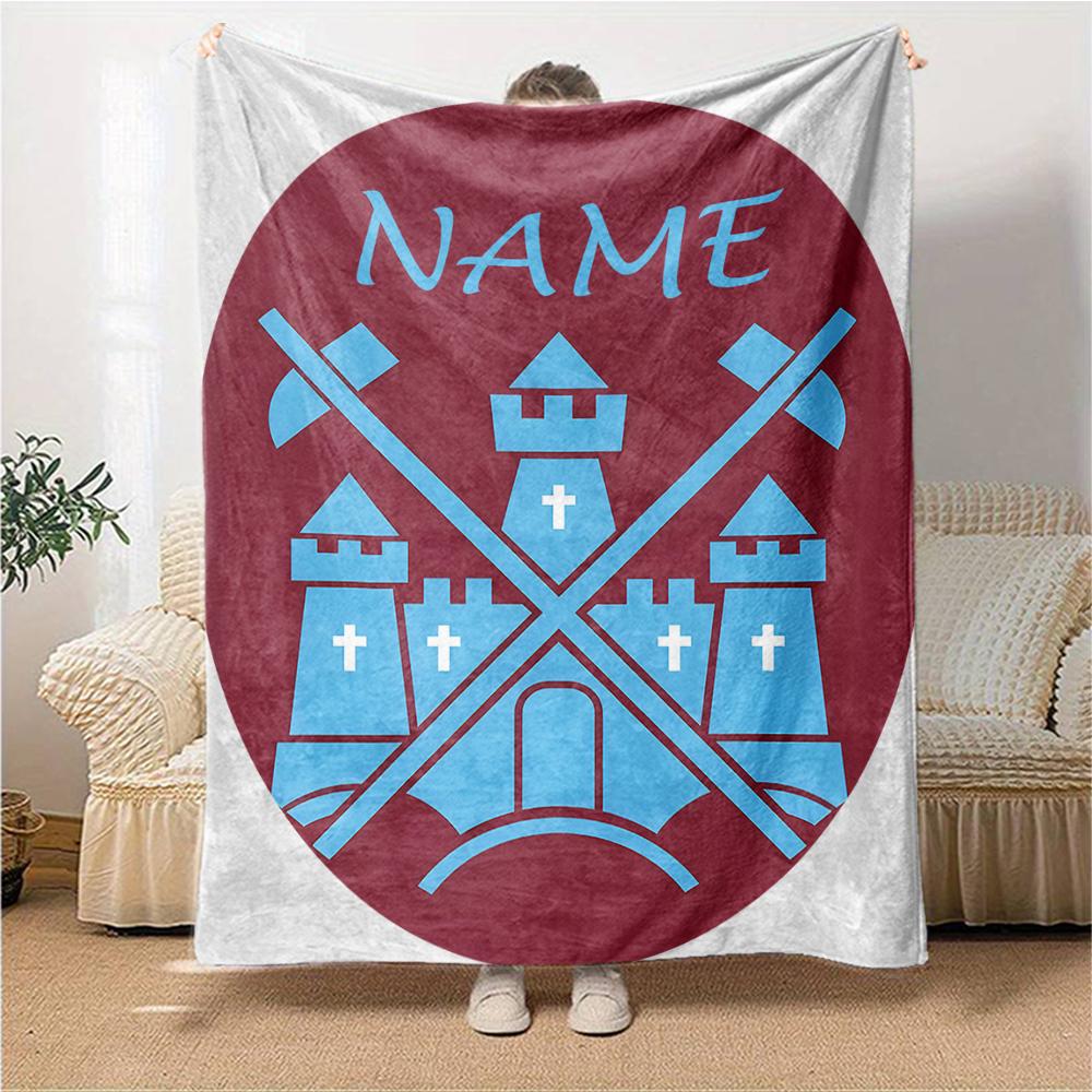 Custom Name FC Ingolstadt Team Crest blanket for Couch & Bed, Plush Cozy Fuzzy Blanket Super Soft & Warm Blankets for Fall and Winter. 0908277