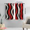 Set Of 2 Flat Printing Window Treatment Curtains Black Red Gray Digital Printed Polyester Drapes Festive Perfect Curtain