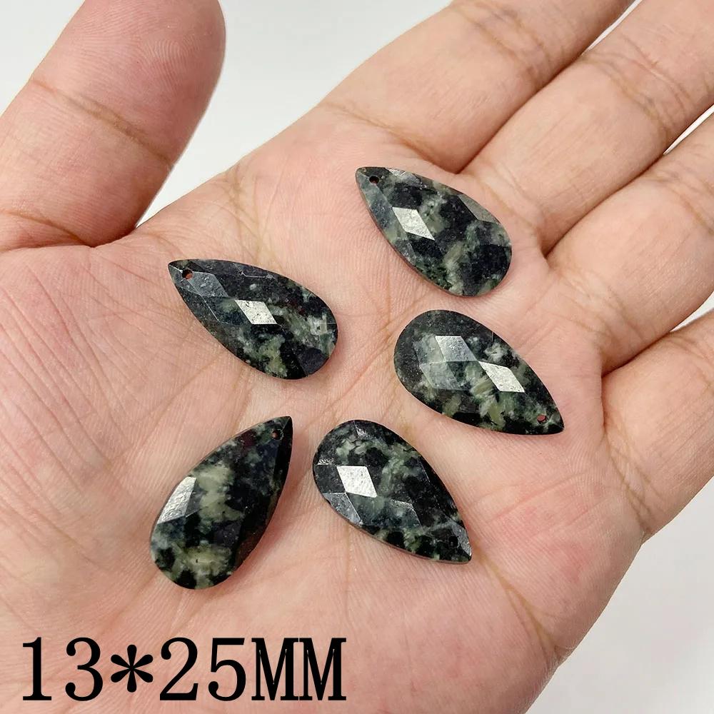 Natural Stone Amethysts Pendants Faceted Water Drop Rose Clear Quartzs for Jewelry Making Diy Necklace Earring Healing Accessory