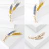 Elegant Wheat Sheaf Brooch Pin Exquisite Wheat Ear Lapel Pin Embellished with Sparkling Stones for Women Girls