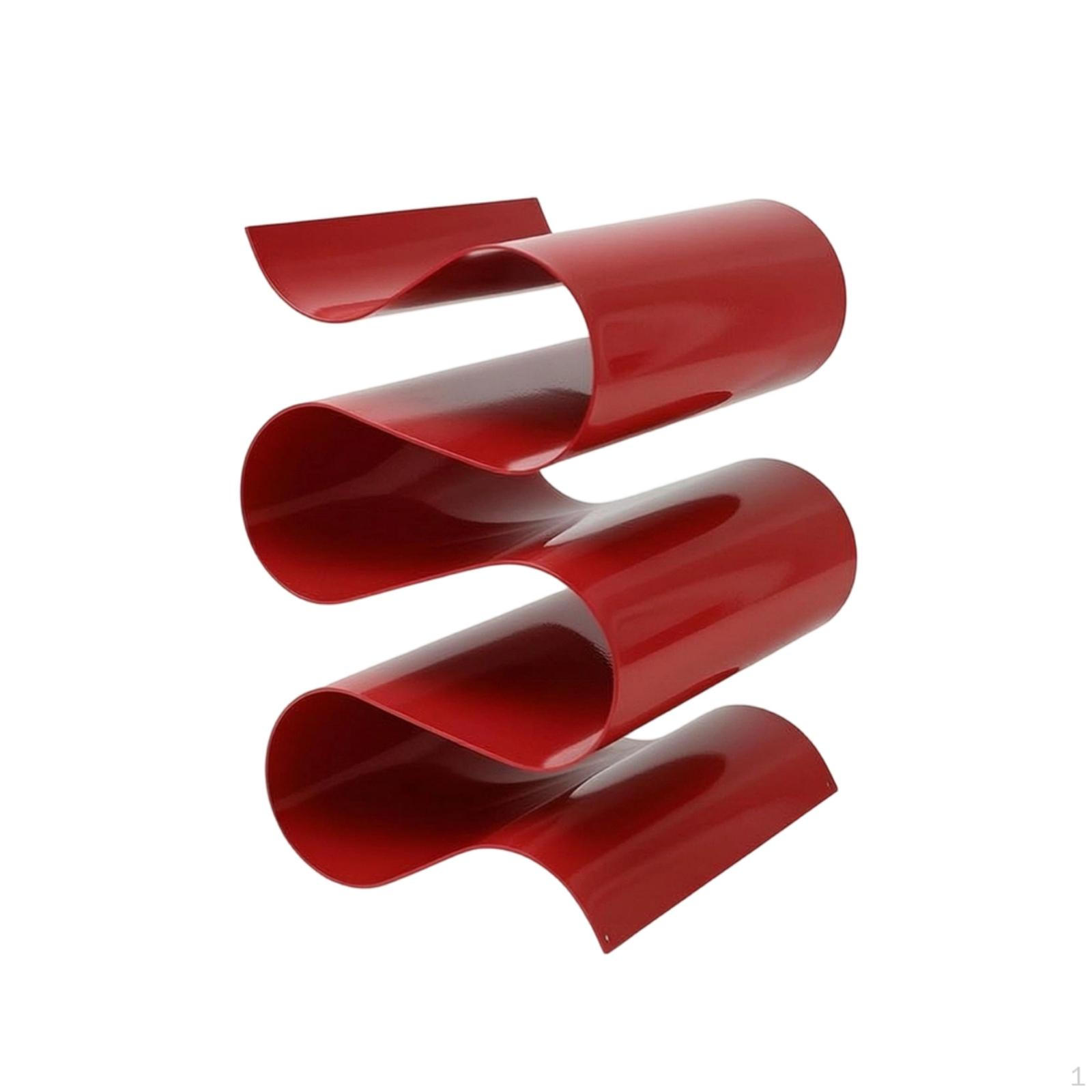 SShaped Beverage Rack Sculptural Bottle Display Stand OpenFrame Red