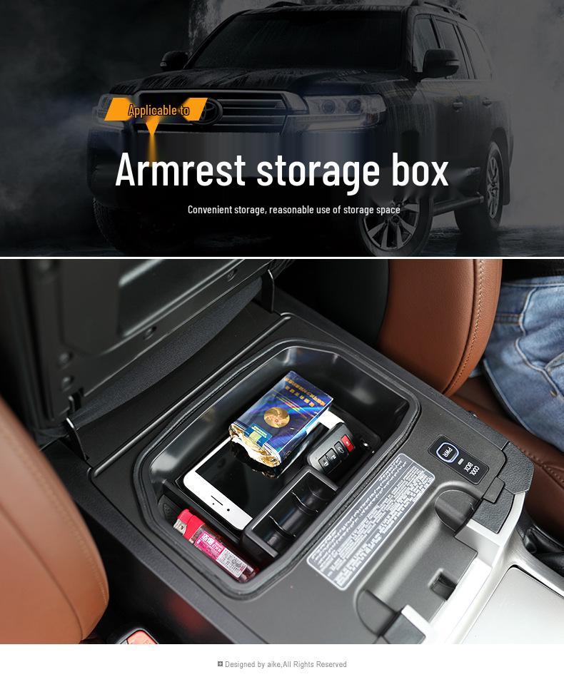 08-21 Land Cruiser Center Console Armrest Storage Organizer