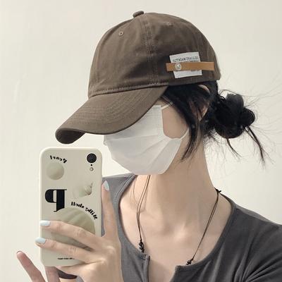 Vintage Englisch kleine Lederkappe weibliche lässige Baseballkappe männlichen Softtop einfache braune Mütze