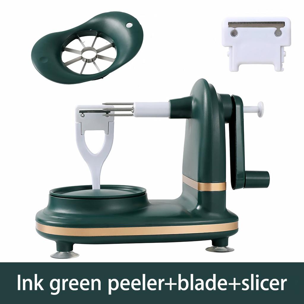 3-in-1Hand-cranked Rotating Fruit/Vegetable Peeler Stainless Steel Blades Apple Cutter Household Peeling Machine Kitchen Gadgets