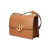 Tory Burch TB Miller Flap Clutch Cowhide Leather Crossbody Shoulder Bag Small Women's Brown