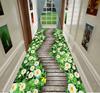 3D Scenic Green Long Corridor Carpets Living Room Decor Non-slip Easy Cleaning Hallway Floor Mat Lobby Carpet Stair Area Rug