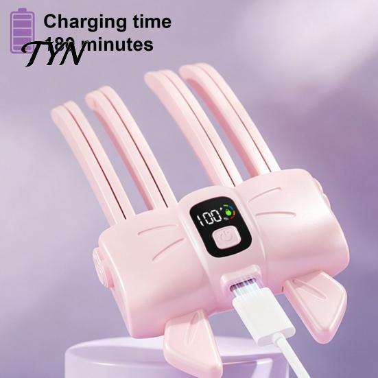 Temperature Controlled Hair Styler Heated Root Lift Clip, LCD Display Wireless Volumizing Portable Lifter 2 Adjustable Electric Styling Tool