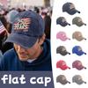 Distressed Washed Casual Baseball Cap Unisex Adjustable Fit Vintage Style 250 Years Flag and Letter Print Cotton Twill Hat