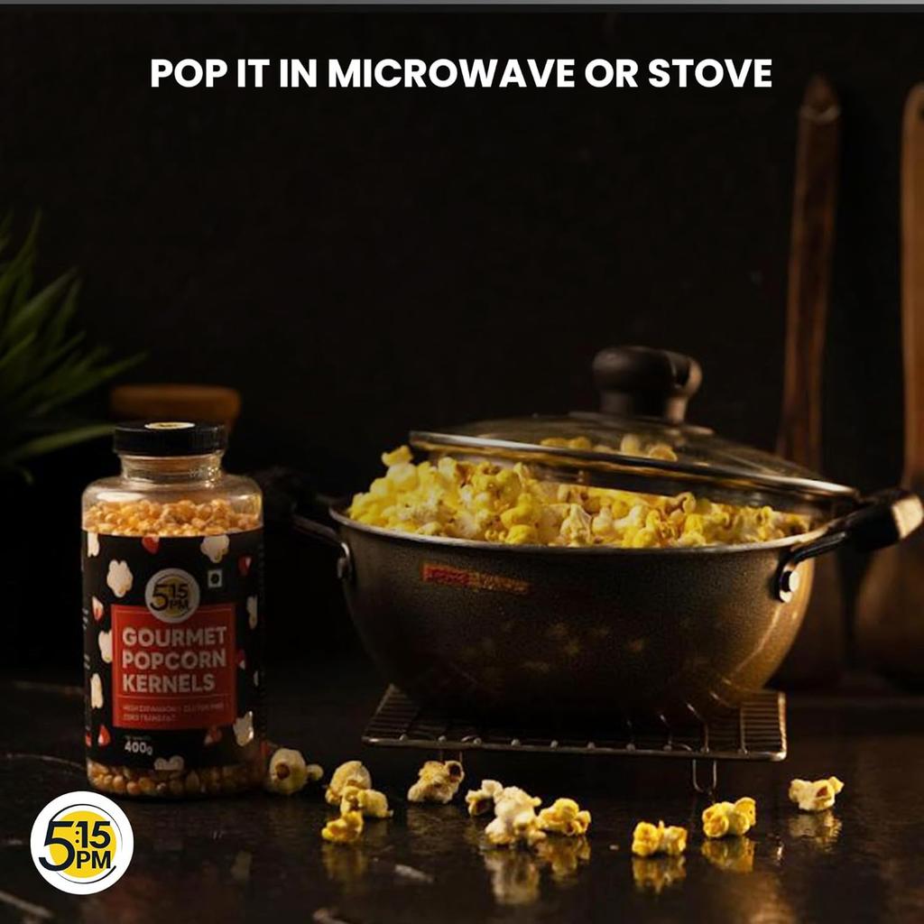 5:15PM Maiskörner Samen 400g | Große Gourmet Popcorn Samen | Hohe Expansion Snack Popcorn