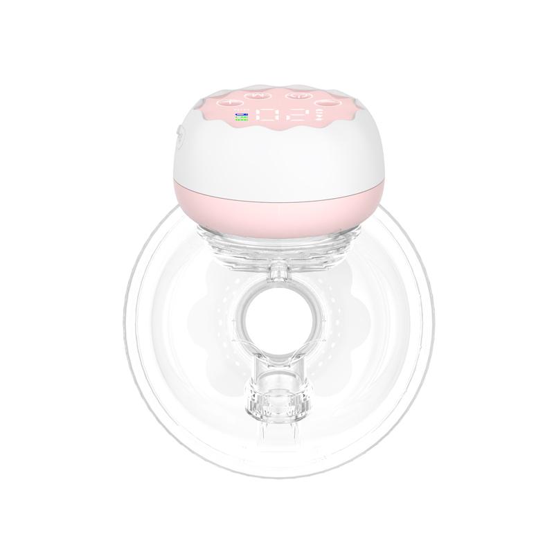 

Перезаряжаемый портативный беспроводной молокоотсос с защитой от обратного потока Интеллектуальный электрический молокоотсос Hands-free Молокоотсос для кормления грудью розовый