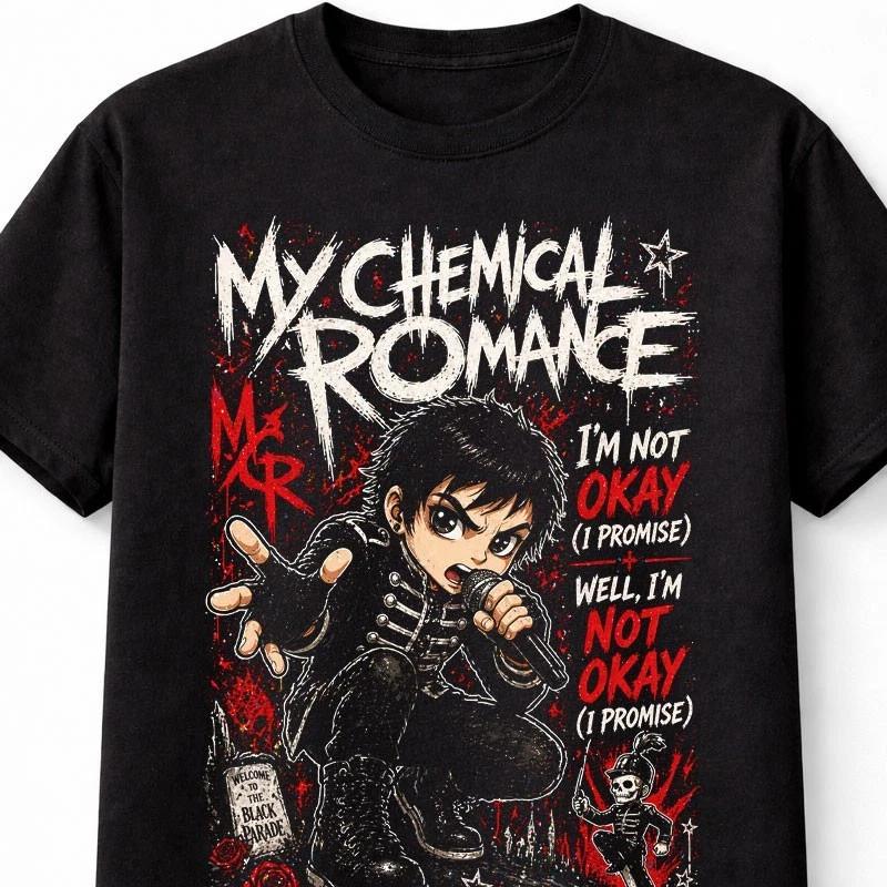 My Chemical RoUnisexce Emo Punk Graphic Band MCR Gerrard Way Unisex T Shirt S