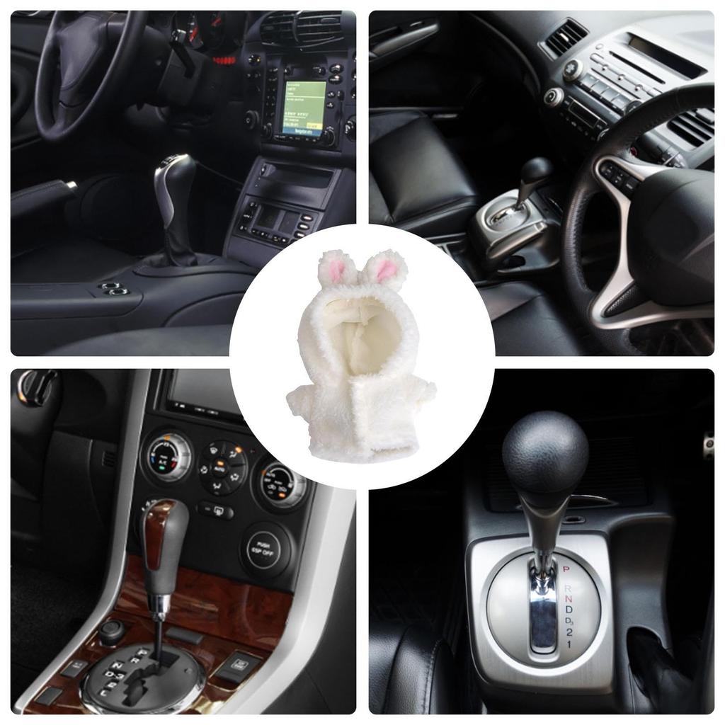 Car Shift Knob Hoodie,Adorable Rabbit Shape Car Gear Shift Cover | Cute Rabbit Plush