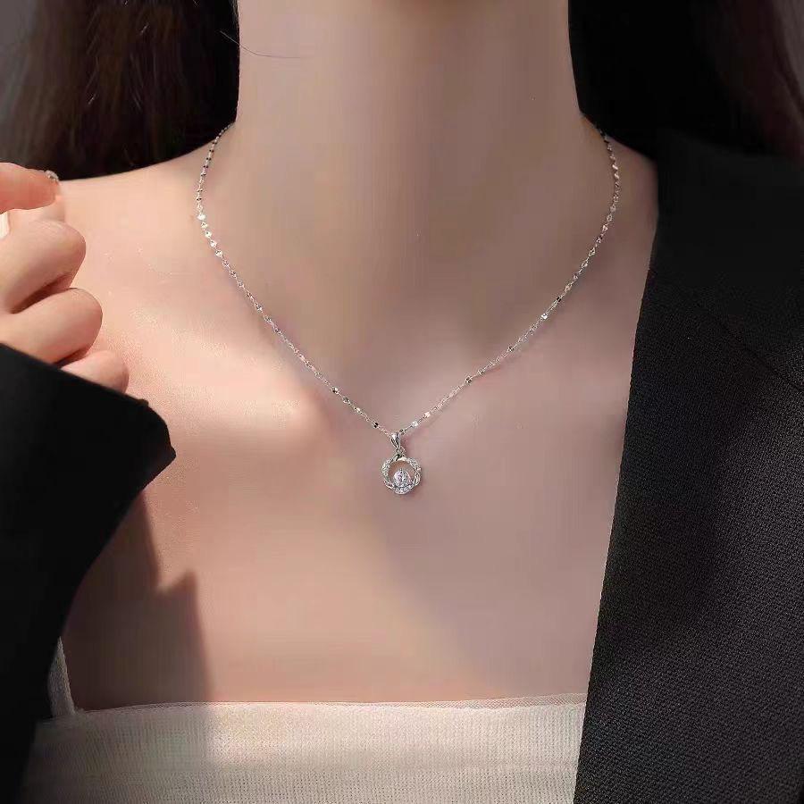 Women's Summer Luxury Titanium Steel Necklace - High-End Design Clavicle Pendant