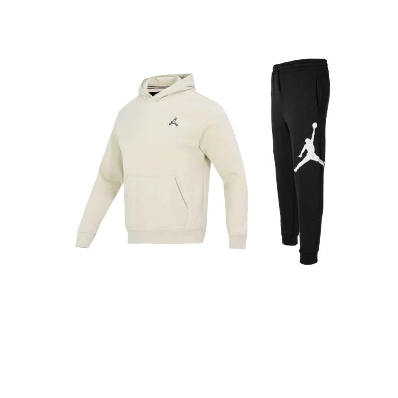 

Jordan Logo Solid Color Printed Hoodie And Long Pants Casual Sports Suit Men sweatsuit DA6804-010+DQ7467-206 M