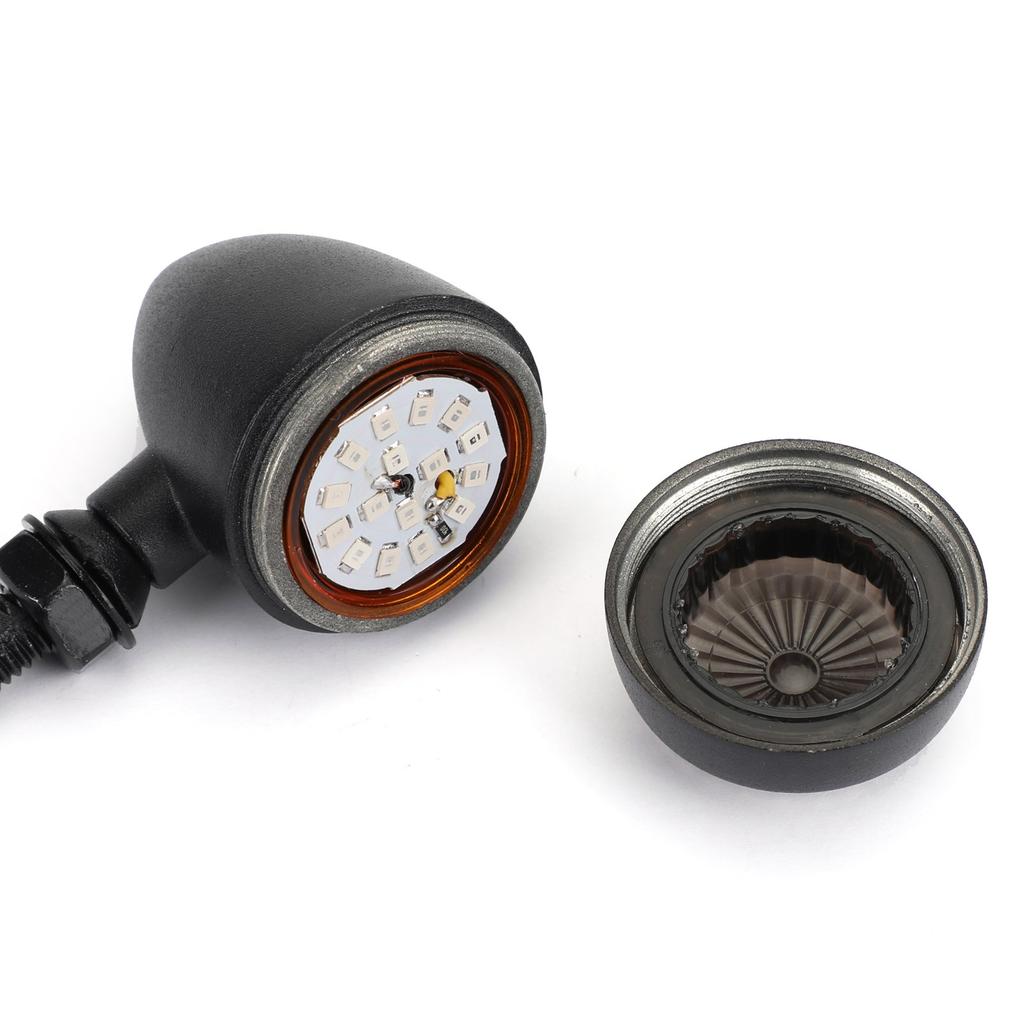 LED Motorcycle Bullet Turn Signals Indicators For Harley Chopper Cafe Racer