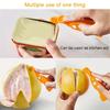 Portable Folding Orange Peeler – Multi-functional, Easy-grip Metal Fruit Slicer and Peeler, Food Contact Safe, Ideal for Kitchen Use, Orange Peeler