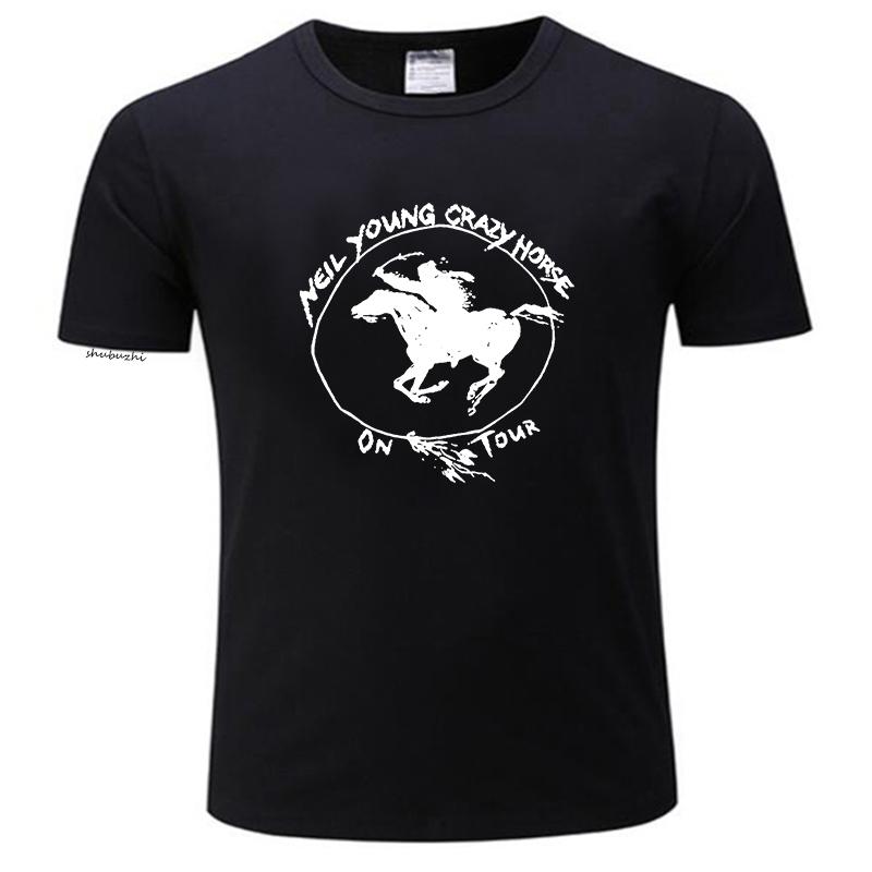 Καλοκαιρινό Ανδρικό T-shirt Βαμβακερό T-shirt Νέο Neil Young Crazy Horse Company Μόδα Unisex με εκτύπωση Μπλουζάκι Υψηλής Ποιότητας Ευρωπαϊκού Μεγέθους
