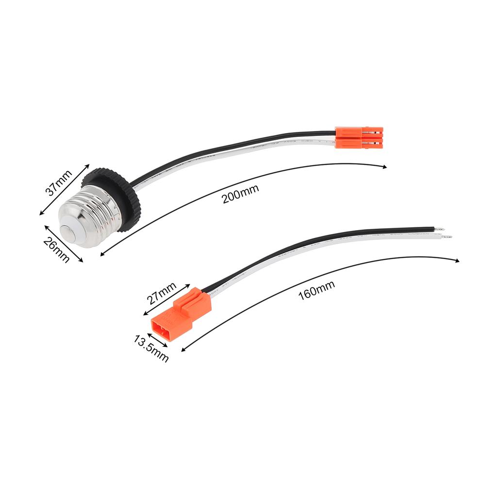 E26 Socket Adapter Medium Base Male Screw In Light Bulb Socket Pigtail for Led Ceiling Lights