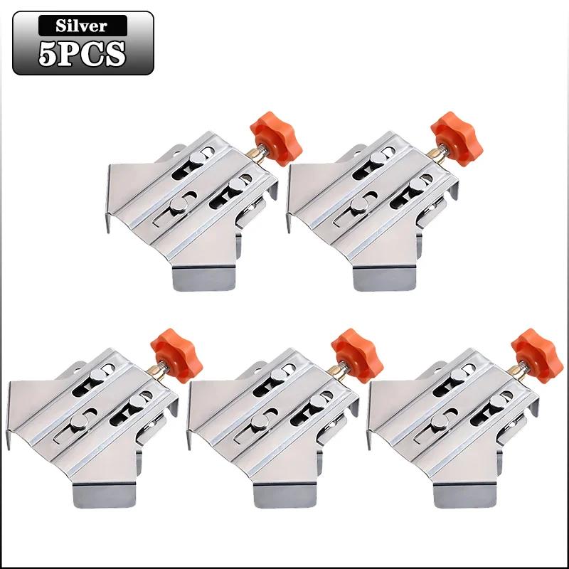 10PCS Stainless Steel 90 Degree Corner Clamp T-Shape Right Angle Clamp Woodworking Quick Locator Single Handle Corner Clamp Tool