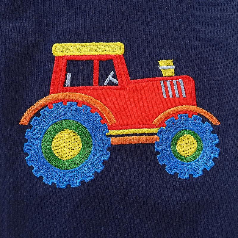Boys' Autumn Cartoon Embroidered Jogger Pants - European Fashion Style