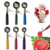 Plastic Handle Ice Cream Ball Scoop Stainless Steel Fruit Scoop Household Ice Cream Digger  Summer