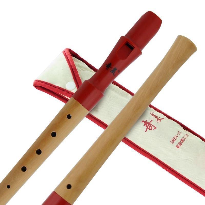 Chime Soprano Recorder: Half-Wood, Six/Eight-Hole, German/English Fingering, for Adults & Children.