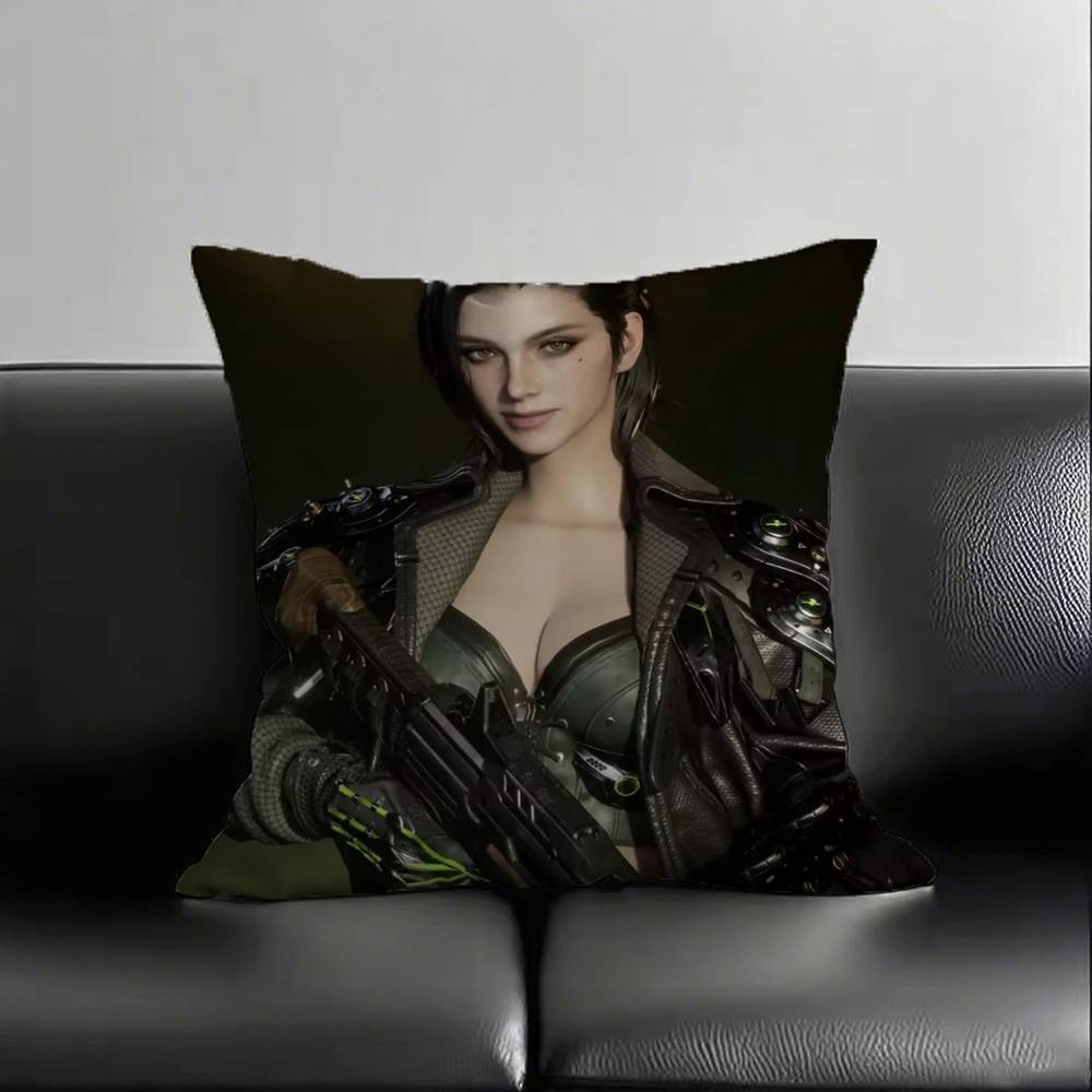 1pc The First Descendant Game Pillow Case Fashion Square Pillowcase Bedroom Sofa Room Ins Decoration Leisure