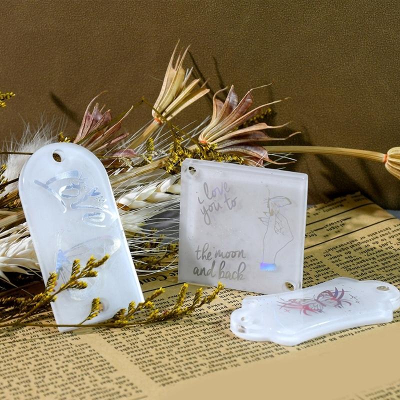 6 Cavities Pendant Silicone Molds for Pendant Earrings Necklace Keychain Mold Resin Molds Jewelry DIYs Casting Mold Craft