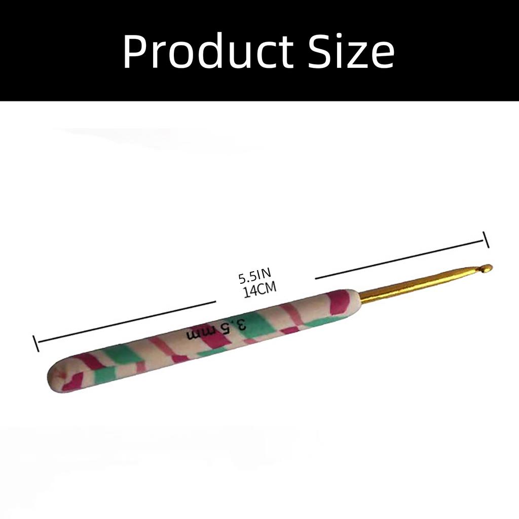 9Pcs Ergonomic Crochet Hook Ergonomic Handle Crochet Hook for Beginner Knitting Sweater Scarves Bag Socks 2.0mm-6mm