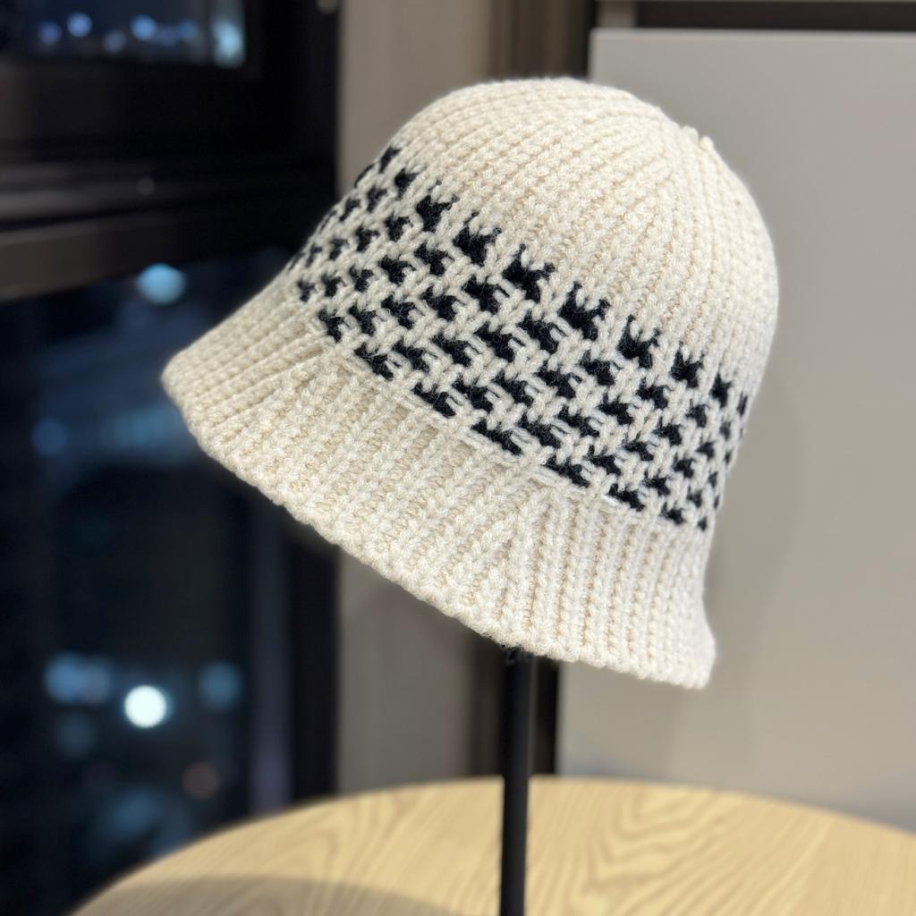Korean-style solid color knitted hollow fisherman hat for women, new breathable sun protection hat for spring and summer
