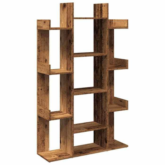 VidaXL Bookcase Old Wood 86x25.5x140 Cm Engineered Wood, Bookcase, Storage Cabinet, Shelf of 856692