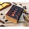 Large Leather Grimoire Journal: Moon Phase Book of Shadows