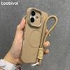 For  Magnetic Case For For Iphone 16 15 Pro Max 15 14 Plus 11 12 13 Fold Metal Lens Holder Wrist Strap Lanyard Silicone Cover