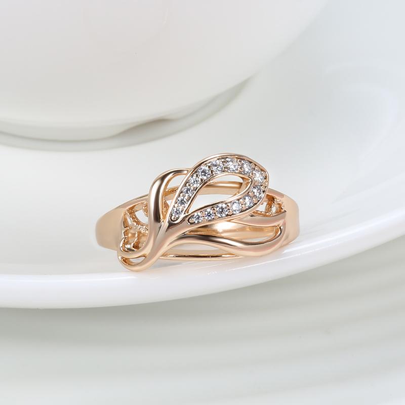 Women's Rings Rose Gold Color Luxury Rings With Zircon For Women Gifts