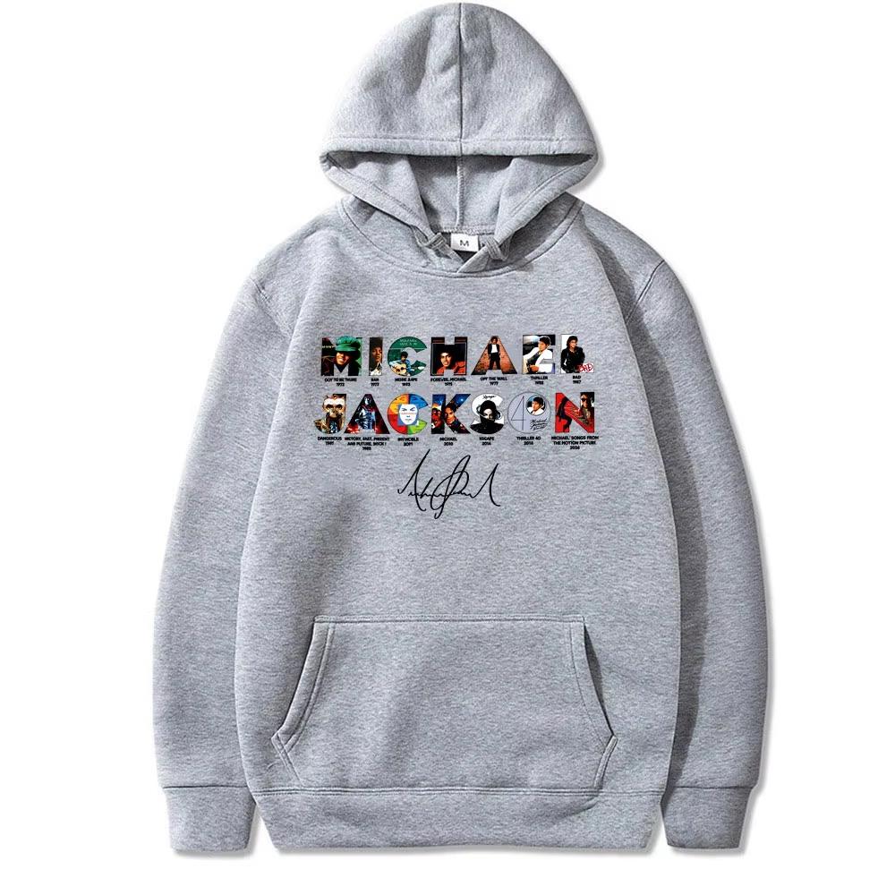 Michael Jackson Music Album Cover Hoodie Men Women Vintage Gothic Rock Pullover Hoodies Male Fashion Casual Oversized Sweatshirt