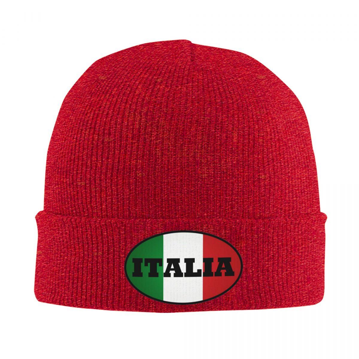 

Italia Warm Knitted Cap Hip Hop Bonnet Hat Autumn Winter Outdoor Beanies Hats for Unisex Adult One Size