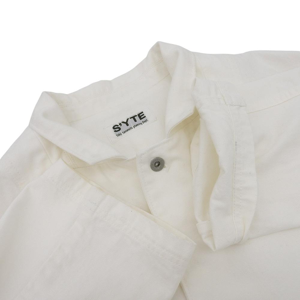 S'YTE Men's White Cotton Jacket UM-J55-005 Jacket ― whiteUsed