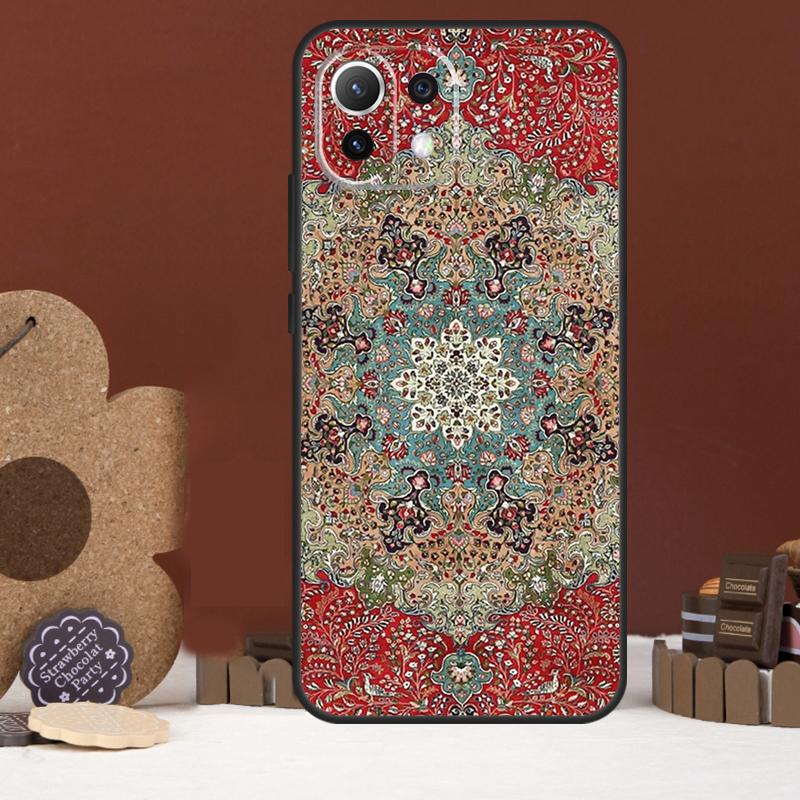 Persian Carpet Floral Pattern Case For Xiaomi 14 15 Ultra 15T 14T 13T 17 Pro Max POCO X7 Pro X5 X6 F5 F6 F7 F8 Ultra Cover