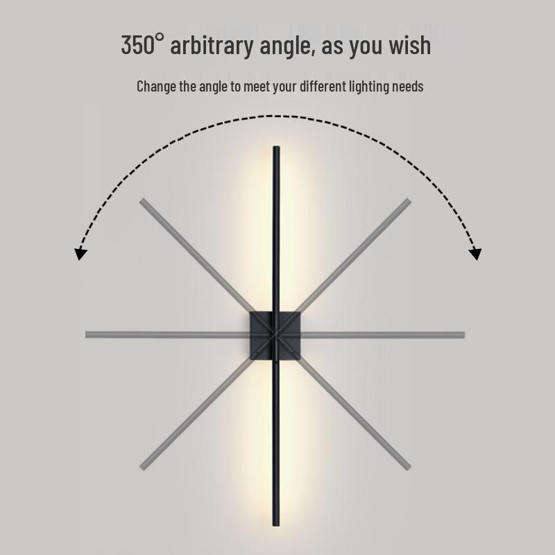 Lux Rechargeable LED Wall Lamp for Living Room & Bedroom – Sleek Linear Design, No Wiring Needed
