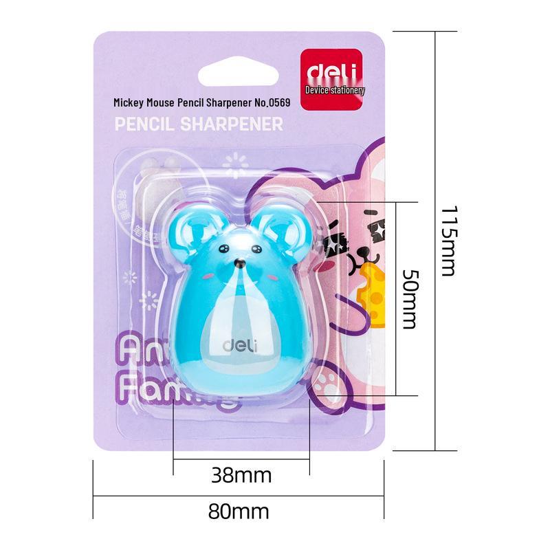 Deli 0569 Cartoon Mini Student Mouse Pencil Sharpener