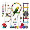 Parrots Cage Ladder Swing Set Wooden Swing Standing Supplies Bridge Training Parrots Standing Supplies