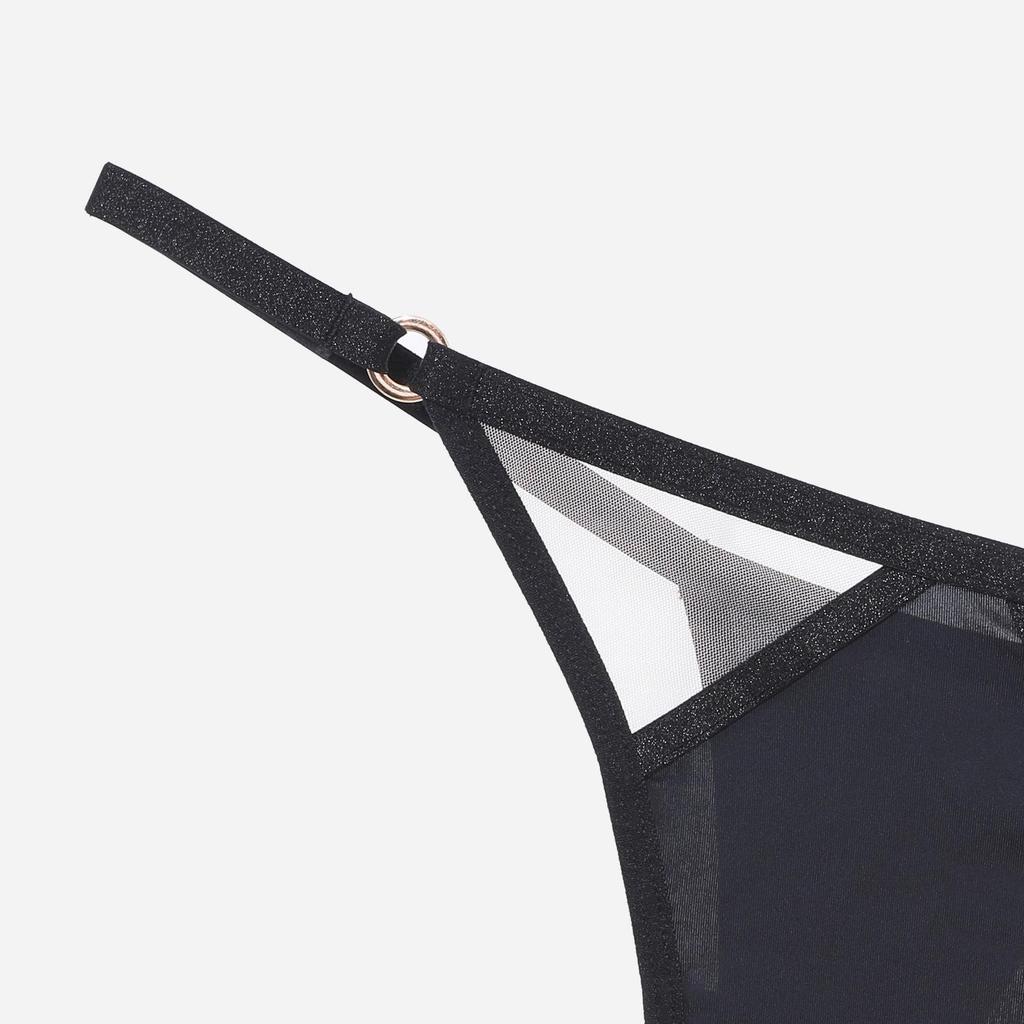 Sexy French Mesh Cotton Lingerie Set: Slimming Supportive Bra for Large Bust