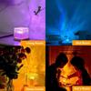 Ocean Wave Aurora Projector Light Ultra Quiet USB Powered 16 RGB Colors Water Ripple Lamp for Bedroom Night Use