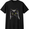Graphic Black Cat Mens Womens T-Shirt Unisex Novelty Gift Tee Funny Present