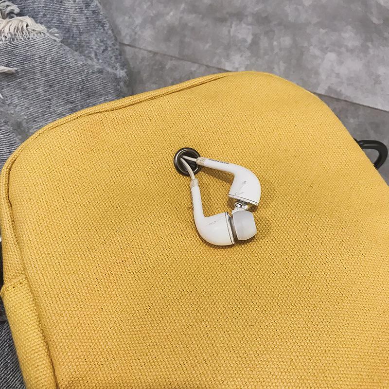 Women's Crossbody Canvas Bag - 2020 Japanese & Korean Fashion Style, Simple Literary Design, Single Shoulder Phone Bag
