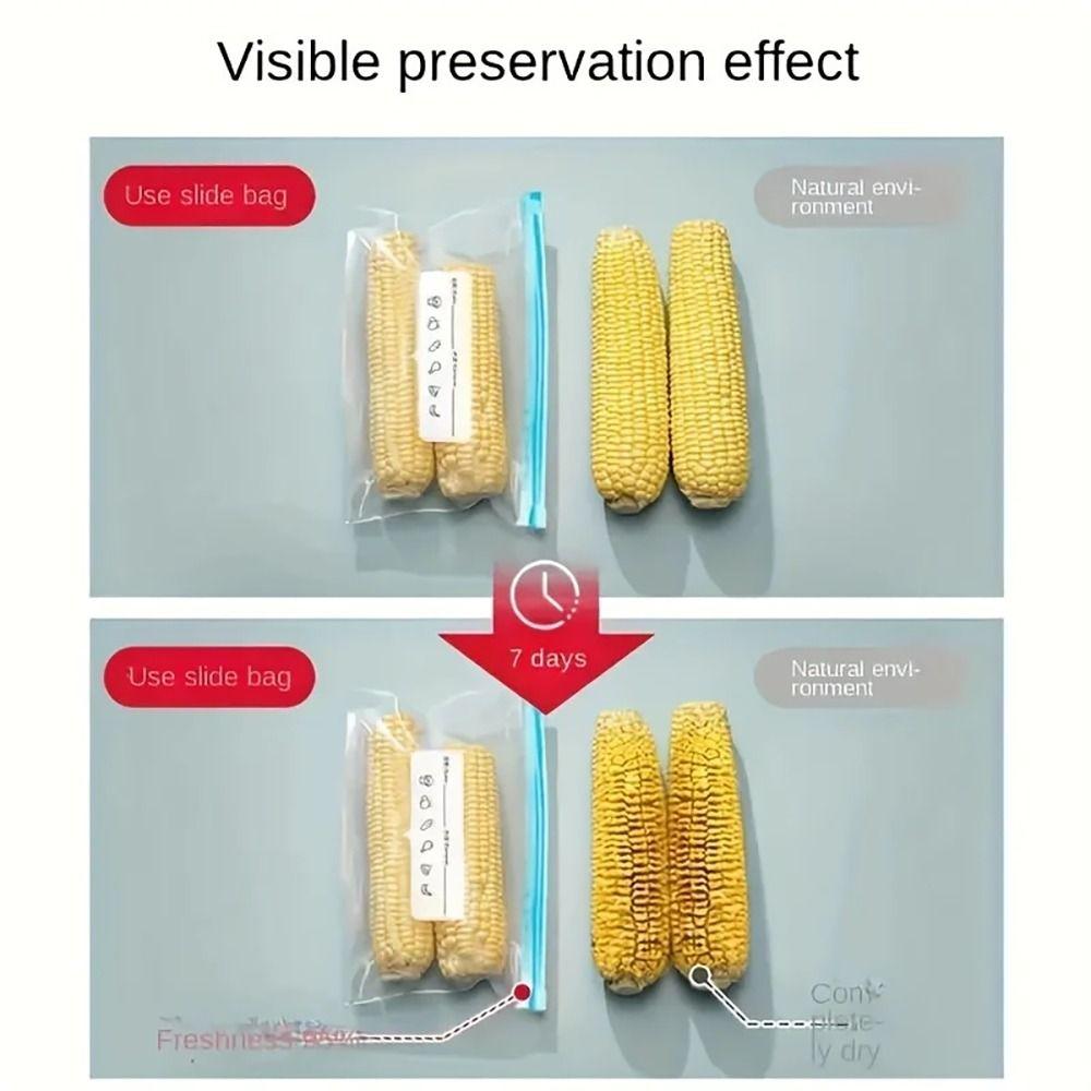 10Pcs Stand Up Plastic Sealed Bag Reusable Leakproof Refrigerator Fresh Wrap S/M/L Fresh-keeping Zip Shut Bag