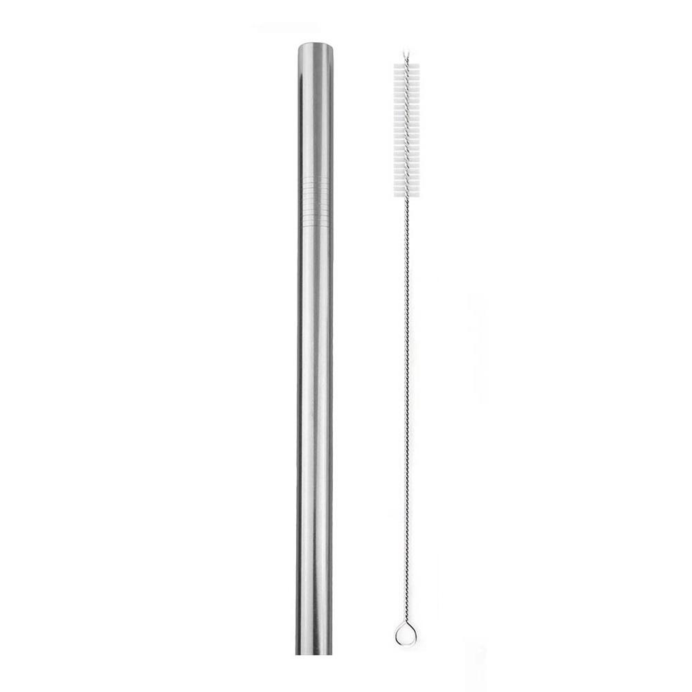 1 Stück Wiederverwendbarer Trinkhalm Edelstahlstrohhalm Breit 12mm Metallstrohhalm Set Perle Milchshake Bubble Tea Strohhalm Mit Reinigungsbürste