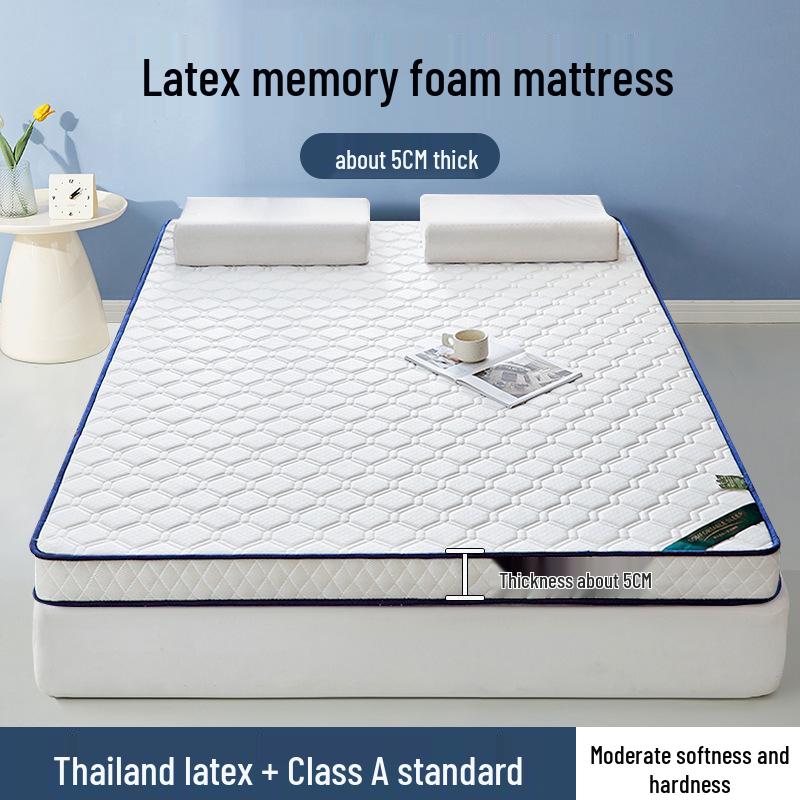 Thickened Latex Memory Foam Mattress – Soft, Foldable, Single Bed Underlay for Dorm or Home
