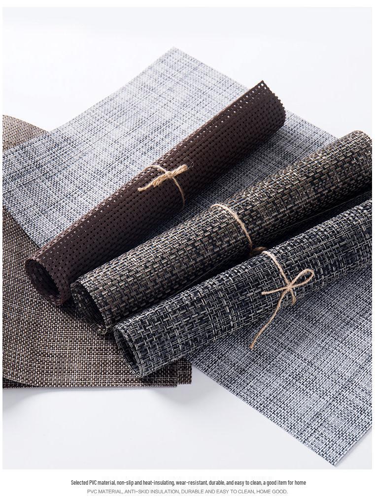 Nordic Japanese Woven Waterproof Heat-Insulating Dining Mat