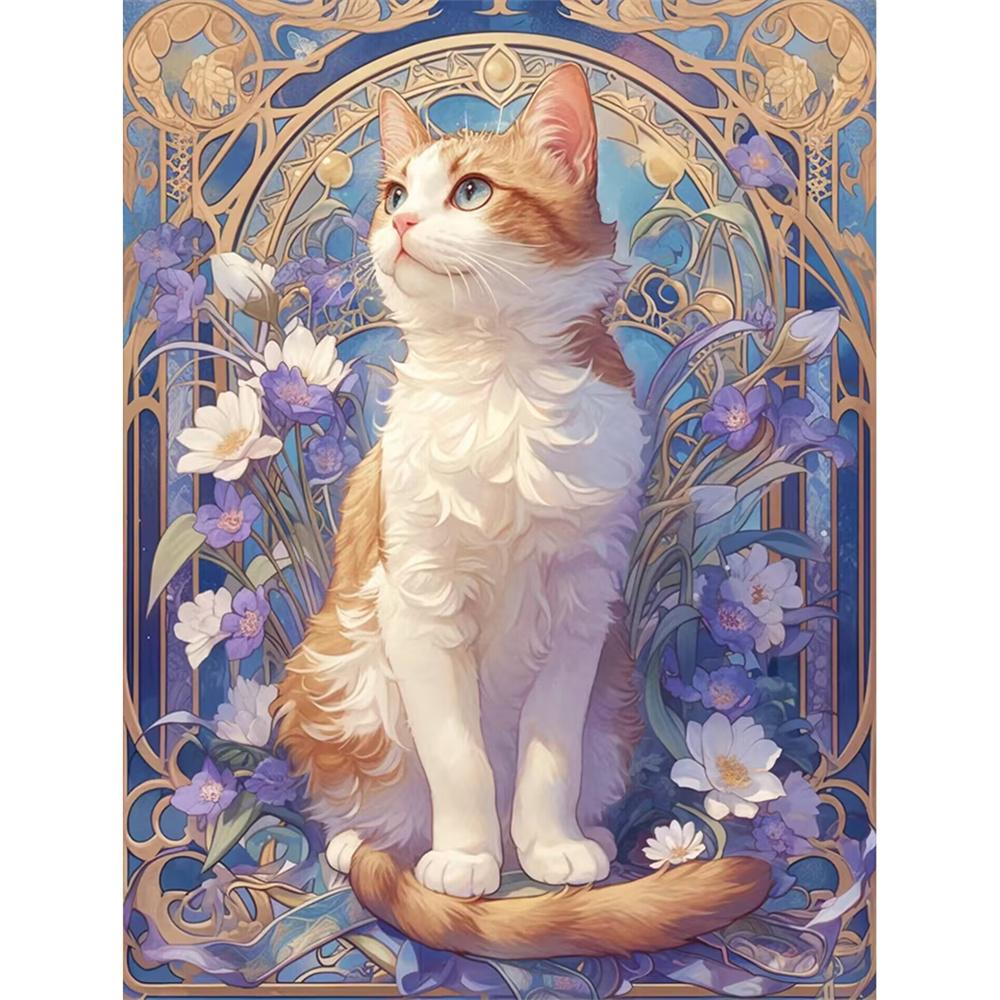 Resin 2026 New 5D Diy Diamond Painting Animal Cat Full Square Round Mosaic Flower Complete Kit Art Wall Decor Gift